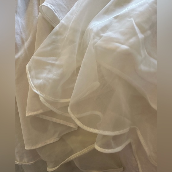 Antique Eyeful By Flaums Bridal Peignoir Sheer Chiffon Overlay English Lace Sz S - Picture 14 of 16